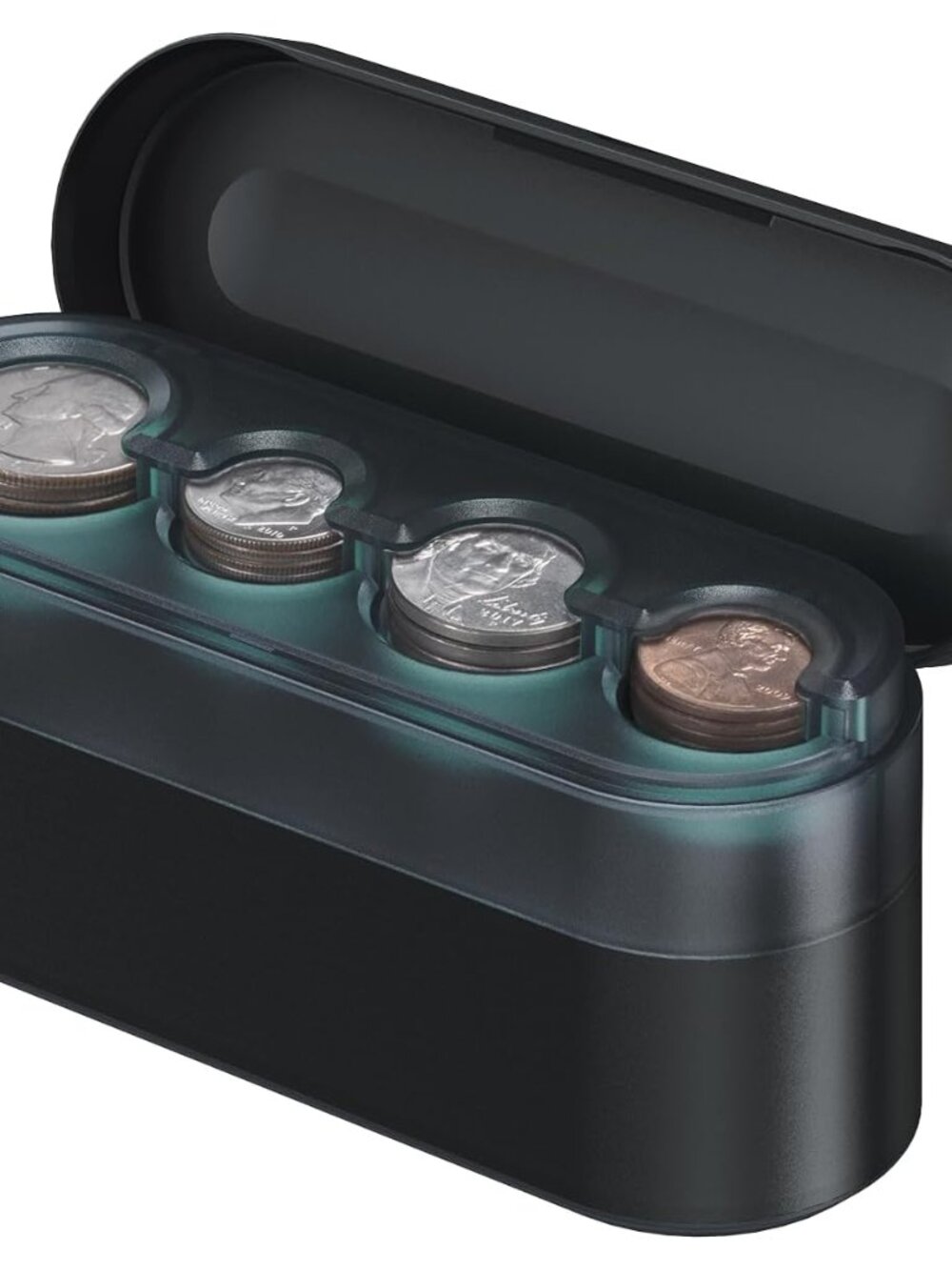 Larger-Capacity Coin Holder for Car Change Holder Organizer, Compatible with Mos